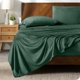 thumbnail image 1 of Juego de Sábanas de Felpa de Microfibra Ultra Suave Bare Home Bolsillo Profundo Tamaño Twin XL Verde Bosque, 1 of 7