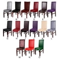 thumbnail image 3 of Funda para silla de comedor Billuyoard PU Rayas rojo vino, 3 of 6