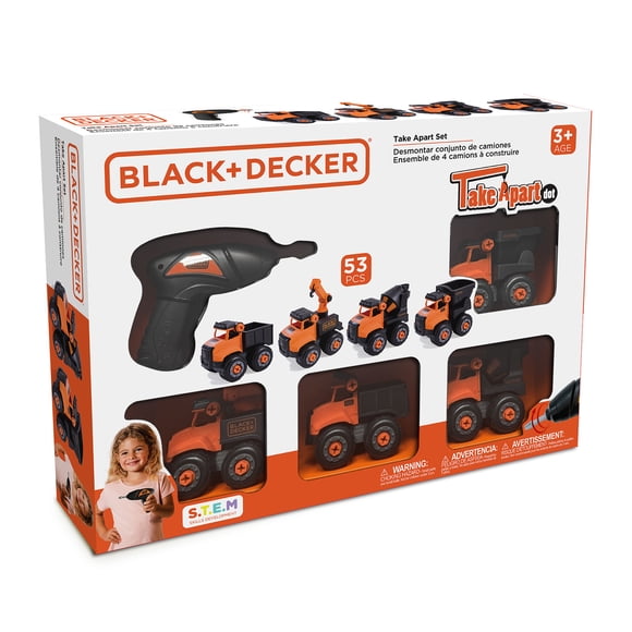 Kit 4 Camiones Taladro Eléctrico Black+decker Take Apart Dot