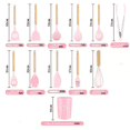 thumbnail image 2 of Juego Utensilios de Cocina Kitchen Home Rosa Madera de Silicona 12 Pza, 2 of 8
