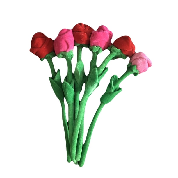 Peluche Figura Rosa Flor Ramo Buchon Bouquet 6 Piezas 70 cm