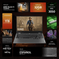 thumbnail image 2 of Laptop Gamer LENOVO LOQ NVIDIA GeForce RTX 3050 AMD Ryzen 5 7235HS 32GB DDR5 1TB SSD 15.6" Full HD 144Hz W11 Teclado Español Gaming y Edición de video, 2 of 5