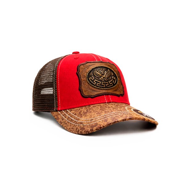 KNITE Gorra Trucker Hombre Águila Real Vaquera Herraje Metálico Rancho Buchona
