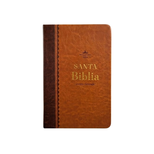 BIBLIA REINA VALERA 1960 LETRA GRANDE MANUAL IMIT PIEL CAFE REFINADO