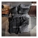 thumbnail image 2 of Set Edredón King Size + Funda De Almohada + Sábanas 7 Pzas Real Textil Nego - Gris, 2 of 8