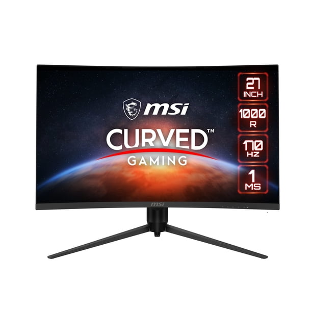 MSI G271CQP E2, Monitor Gaming de 27", 2560 x 1440 (QHD), VA, 170Hz, FreeSync Premium, HDMI, Displayport, Inclinable, Giratorio, Altura Ajustable, Pivotante, Negro