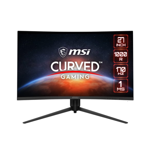 MSI G271CQP E2, Monitor Gaming de 27", 2560 x 1440 (QHD), VA, 170Hz, FreeSync Premium, HDMI, Displayport, Inclinable, Giratorio, Altura Ajustable, Pivotante, Negro