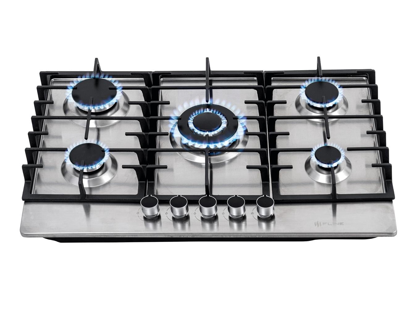 Parrilla de gas empotrable Fline Malmo 5 acero inoxidable 76 cm Fline Malmo 5