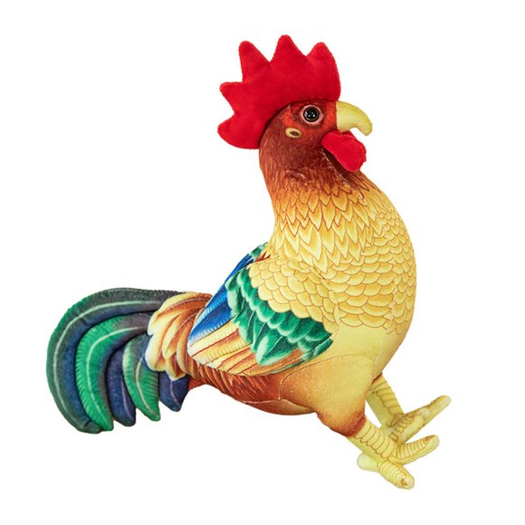 Gallo de peluche de juguete, muñeco de gallo de peluche, cómodo para decoración del hogar, gallo suave de dibujos animados Altura 34cm