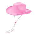 thumbnail image 2 of Sombrero De Vaquero Accesorios De Disfraz Sombrero De Sol Duradero Para Accesorios De Fotografía De Fiesta Vacaciones Rosa, 2 of 8