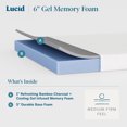 thumbnail image 2 of Lucid - Colchón Queen de Memory Foam con Gel y Bambú - 15 cm - Colchón Firme - Funda Lavable y Transpirable - Colchón en Caja, 2 of 6