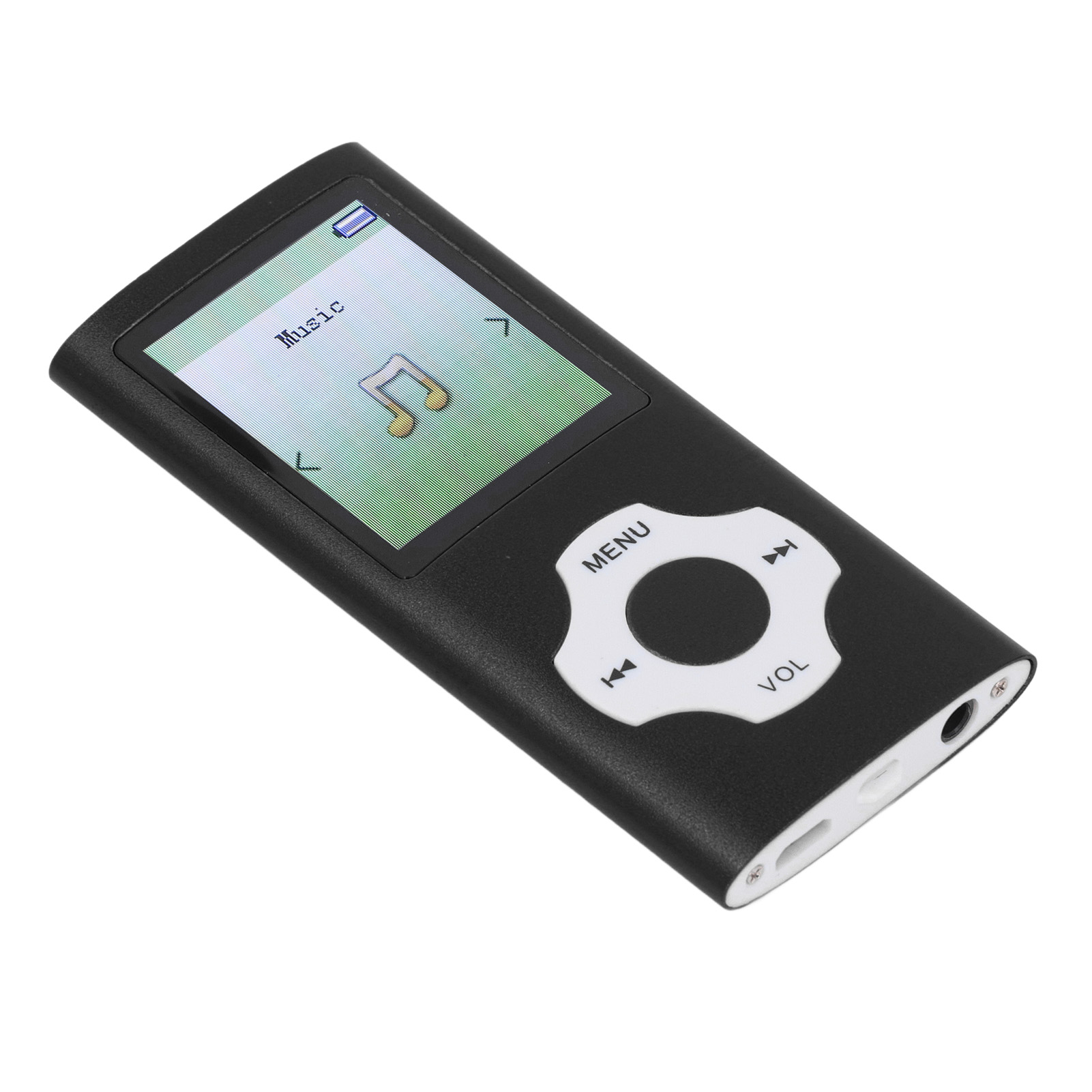 Yajisi Reproductor de MP3 MP4 Portátil Pantalla a Color de 1.8 Pulgadas / 4.57 cm Sonido HiFi Soporta Memoria de 128GB Video Libro Electrónico Grabación Voz Negro