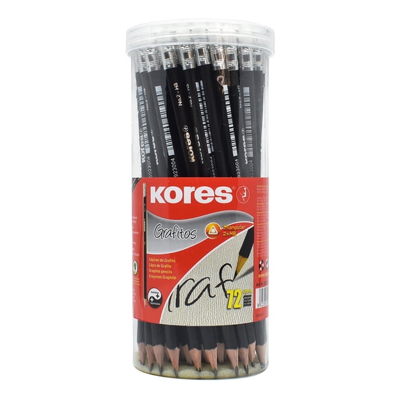 Lápiz Grafito Kores Triangular X 72 Unidades