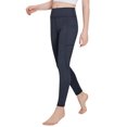 thumbnail image 4 of Amzcrzy Leggings Yoga Niñas 4 A 13 Años Cintura Alta Deportivos Cómodos Elásticos Control Abdomen Suaves Tacto Agradable Con Bolsillos Correr Ejercicio Azul, 4 of 9