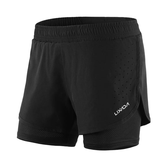 Shorts Deportivos Pantalones cortos para correr 2 en 1 para mujer, pantalones cortos de ciclismo par