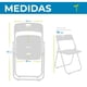 thumbnail image 5 of Set 10 Sillas Plegables Uso Rudo Resistente para Eventos Jardín Exterior Fiesta, 5 of 6