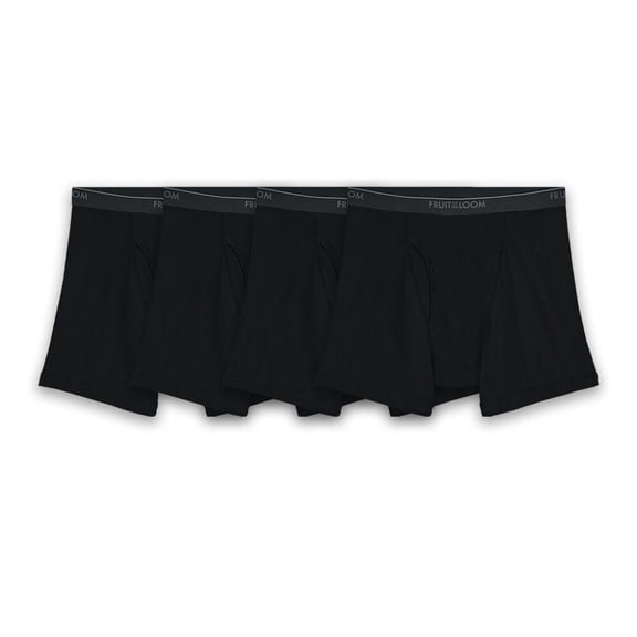 Bóxer Fruit of the Loom para Hombre Bóxer Ajustado Low Rise Algodón Sustentable Negro 4 Piezas Talla CH