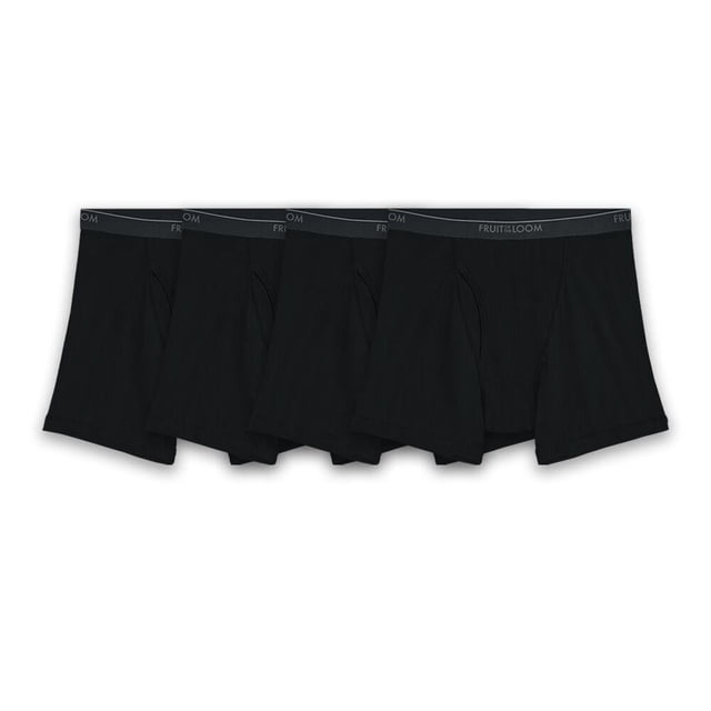 Bóxer Fruit Of The Loom para Hombre, Ajustado Low Rise Negro 4 Piezas Talla G