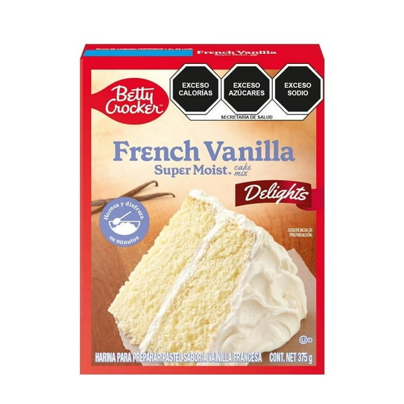 Harina para pastel Betty Crocker sabor vainilla francesa 375 g