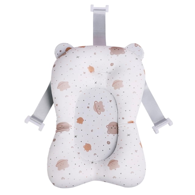 Asiento de baño portátil antideslizante de 52 x 36 cm para bebé. blanco