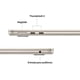 thumbnail image 3 of Apple MacBook Air 13” M5 10-Core CPU 8-Core GPU 16GB RAM 512GB SSD macOS Starlight Teclado Retroiluminado Touch ID, 3 of 4
