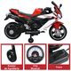 thumbnail image 4 of Moto Montable Eléctrica Deportiva 2 Ruedas para Niños Luz Bluetooth Dos Baterias 6V con Cargador Soporta Hasta 30kg - Rojo, 4 of 8