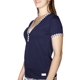 thumbnail image 3 of Blusa escote v manga corta para dama, 3 of 4