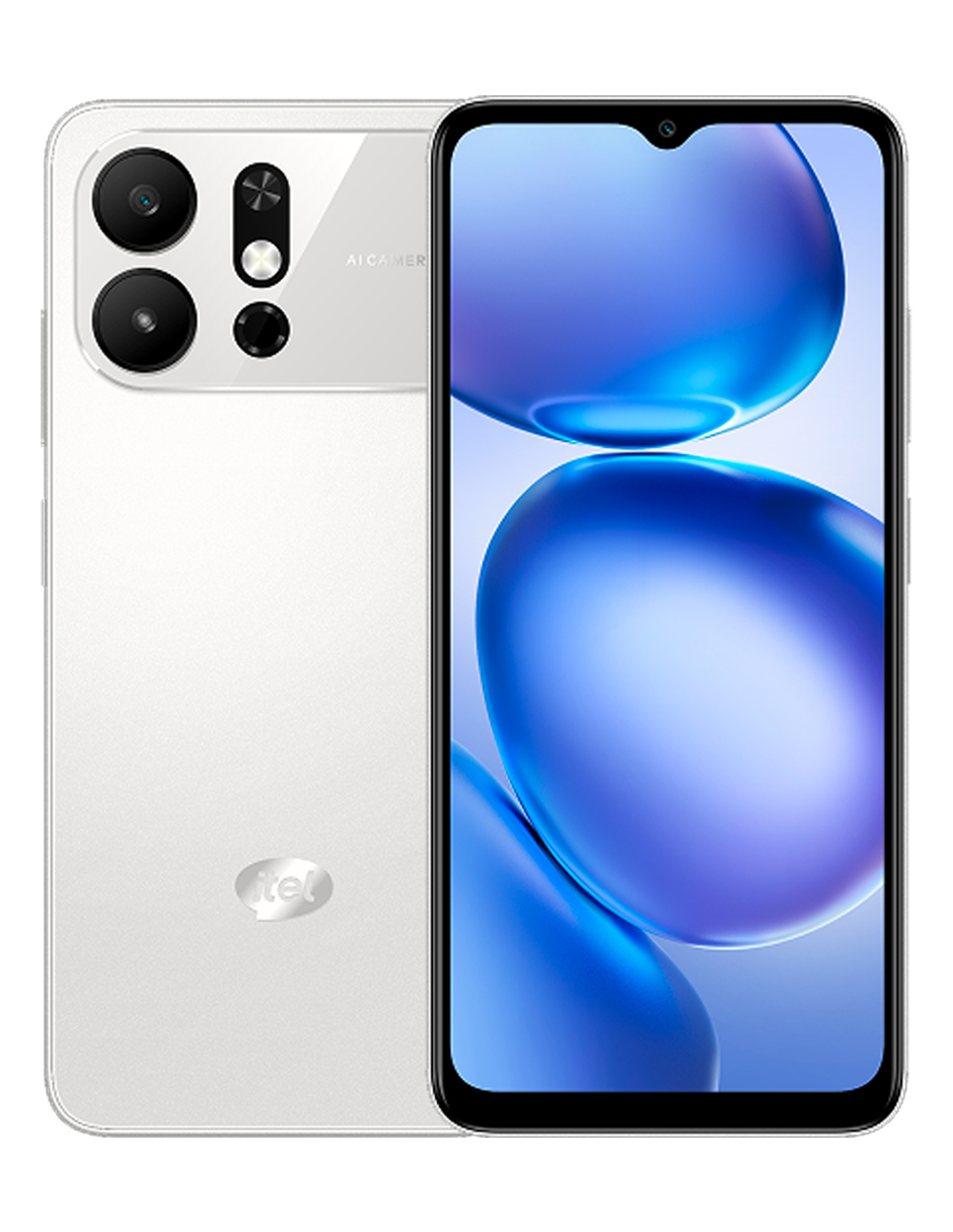 Smartphone ITEL A100Cs Blanco 4G 128GB, 3GB RAM Desbloqueado