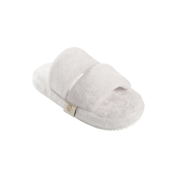 Pantufla Erizo Donna Plataforma Abierta doble banda color Blanco