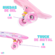 thumbnail image 2 of Patineta Onix Unicornio Best Friends Rosa para Niña, 2 of 5