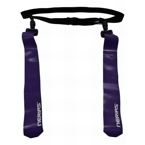 Cinturón Para Tocho Flag Tochito Neria's, Unitalla, Adultos y Niños, Cinturón Ajustable, Set de Cinturón, Chupones y Banderas-Color Morado