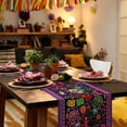 thumbnail image 4 of Decoración del Día de Muertos, Camino de mesa con calavera de azúcar del Día de Muertos, 4 of 6