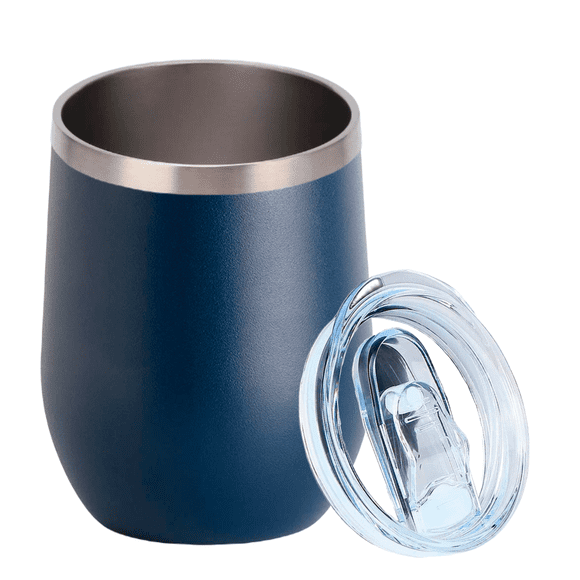 Copa Térmica para Vino Origami Home 12 oz Acero Inoxidable Azul Marino