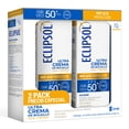 thumbnail image 1 of Eclipsol Ultra Crema Protector Solar Facial y Corporal FPS50+, Hipoalergénico, Textura Ligera y Resistente al Agua, Uso Diario para Toda la Familia, 2 Pack de 60g c/u, 1 of 7