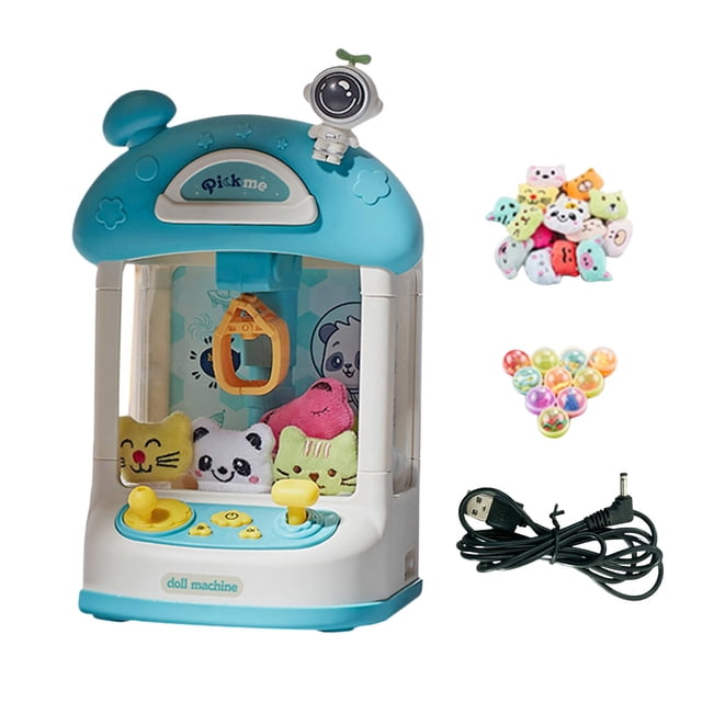 Minimáquina de garras Arcade, juego de garras, recuerdos para niños y niñas, 10 muñecas verdes