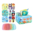 thumbnail image 4 of Juguete sensorial con forma de caja de pañuelos para arrastrar, ideal para desarrollar habilidades motoras finas, ideal para bebés de 6 meses en adelante. zorros, 4 of 9