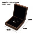 thumbnail image 3 of Caja De Madera Nogal Colgante Para Collar Estuche De Joyería CAFE NEGRO, 3 of 5