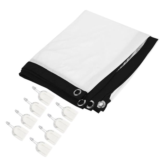 Pantalla de proyector 16:9 Pantalla de proyector para exteriores Pantalla de cine plegable de montaje en pared 100 pulgadas con 8 ganchos