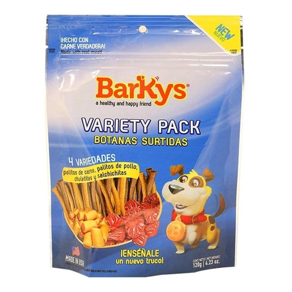 Botana para Perro Barkys Surtidas 4 Variedades 120 g
