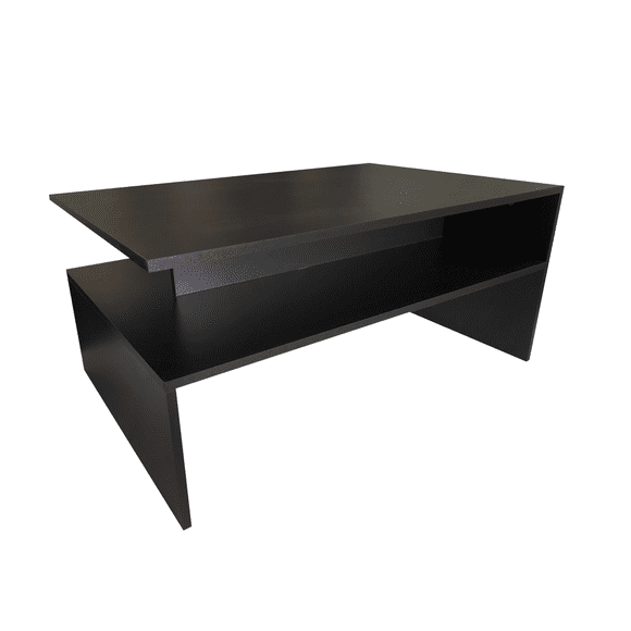 Mesa de Centro, Doble repisa, Bicolor, Minimalista. DECOMOBIL  Mesa de Centro, Doble repisa, Bicolor, Minimalista.