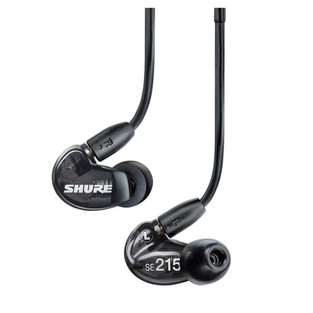 Audífonos In-ear SE215K Negro Micro bobina dinámica-sencilla Shure Sonido detallado con bajos profundos, color Negro