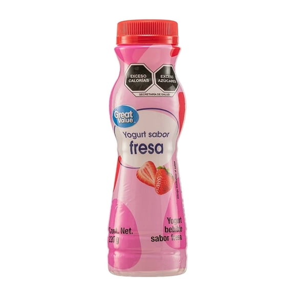 Yogurt bebible Great Value fresa 220 g
