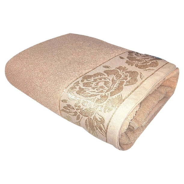 Toalla Medio Baño colores varios, 140x70cm - Suave Y Absorbente- Cenefa Bordada