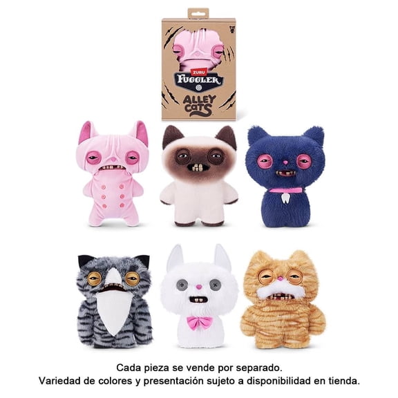Peluche Zuru Flugger Alley Cats  Varios modelos 1 pieza
