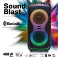 thumbnail image 2 of Bocina Bluetooth 800W Con Luces LED USB Micro SD AUX Radio FM Portátil 12h Enlaza 2 Dispositivos Carga Tipo C Signa Sound Blast, 2 of 9