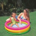 thumbnail image 2 of Piscina para bebé de 60cm/90cm/120cm, piscina inflable redonda de PVC de 3 colores con arcoíris, piscina pequeña con bomba para niños, piscina acolchada para niños, 2 of 8