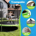 thumbnail image 2 of Trampolín Brincolín YEI Verde de 8 Pies con Red de Seguridad y Estructura de Acero 244 cm, 2 of 7