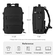 thumbnail image 4 of Mochila de viaje Coofay para mujer y hombre impermeable negra, 4 of 9
