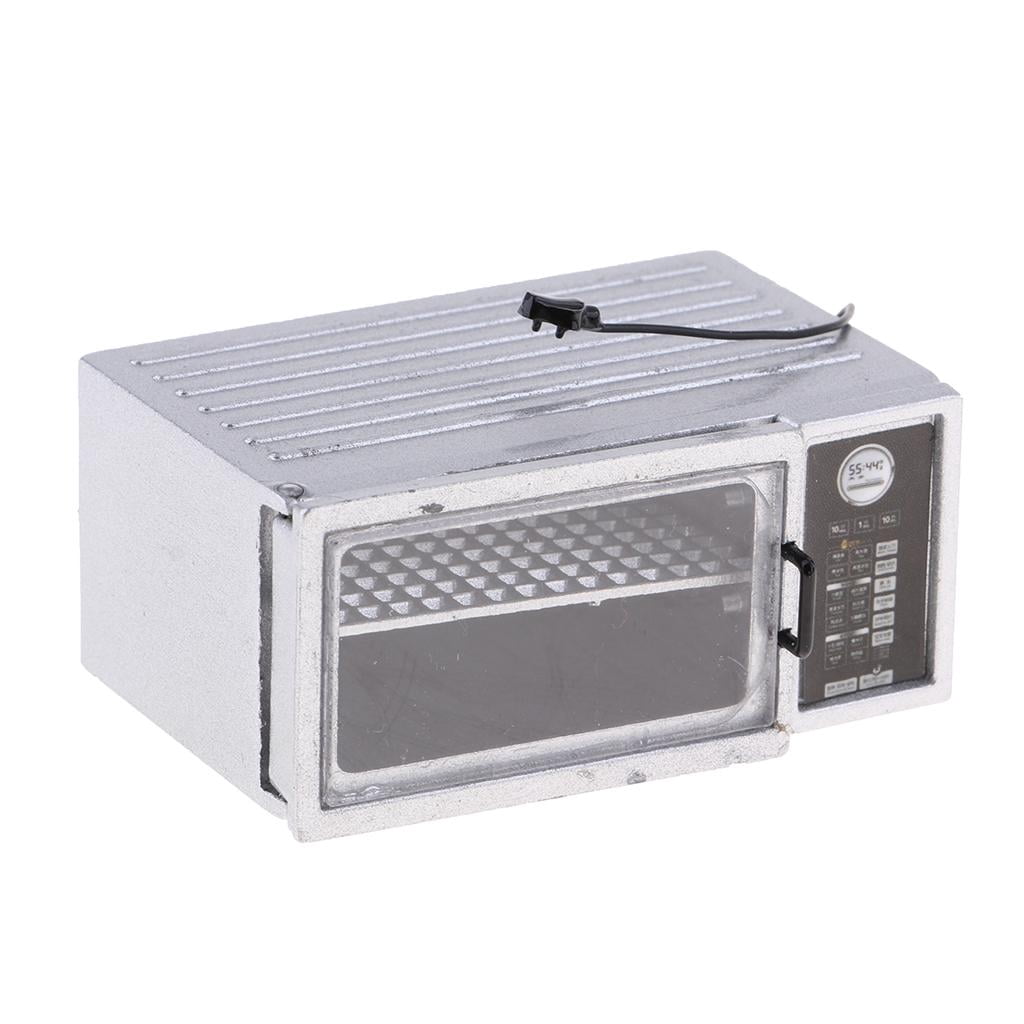 1/12 Aleación Microondas Horno Familia Electrodomésticos para Dolls House Cocina Decoración