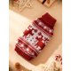 thumbnail image 2 of Suéteres navideños para mascotas para gatos y perros, camisas cálidas de punto acanalado para otoño e invierno, ropa suave para mascotas, trajes para cachorros pequeños, Rojo L, 2 of 4